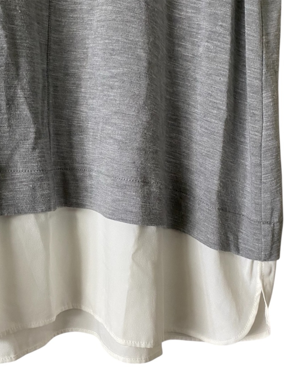 J. Crew Tank Top Blouse Size XL Womens Gray Sleeveless Preppy Lagenlook Keyhole - Picture 5 of 8